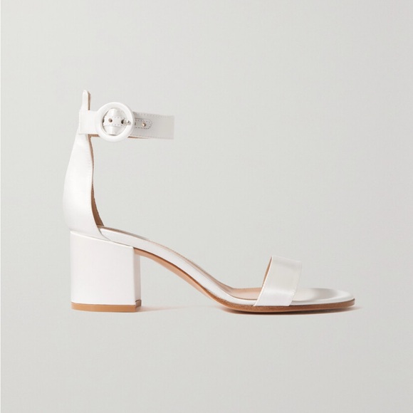 Gianvito Rossi Versilia 60 Satin Sandals White, Size 8.5/38.5 - Picture 1 of 14